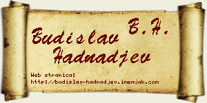Budislav Hadnađev vizit kartica